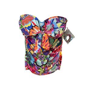 Bleu Rod Beattie Women's Bohemian Paradise Twist Bandeau Tankini Top Size 4